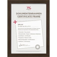 Varjo certificate frame 21x29,7 cm dark brown