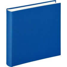 Walther XL-Fotoalbum Lino blau 34x35 cm 100 weiße Seiten