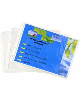 Pack of 20 punched pockets A4 cross Exactive