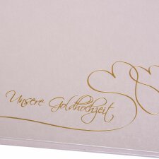 Goldbuch Goldhochzeitsalbum Cuore 30x31 cm 60 weiße Seiten