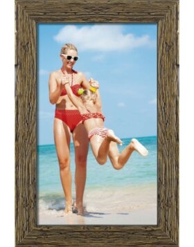 wooden frame H730 brown 10x30 cm glass museum