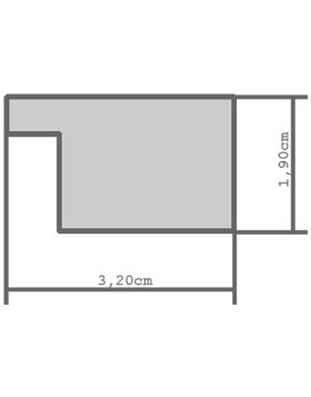 Espejo casa de campo 730 negro 30x60 cm