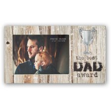 Wooden picture frame BEST DAD 10x15 cm Horizontal