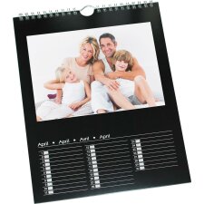 Spiraal Kalender Zwart en Wit dina 4