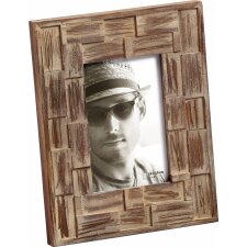 Portafoto in legno Liam marrone scuro 10x15 cm
