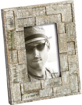 wooden portrait frame Liam white 10x15 cm
