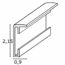 Marco de aluminio S024 Deknudt perfil de bloque estrecho