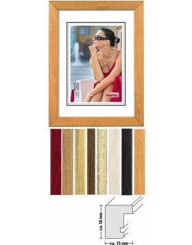 Wooden picture frame Giulia - block profile, narrow