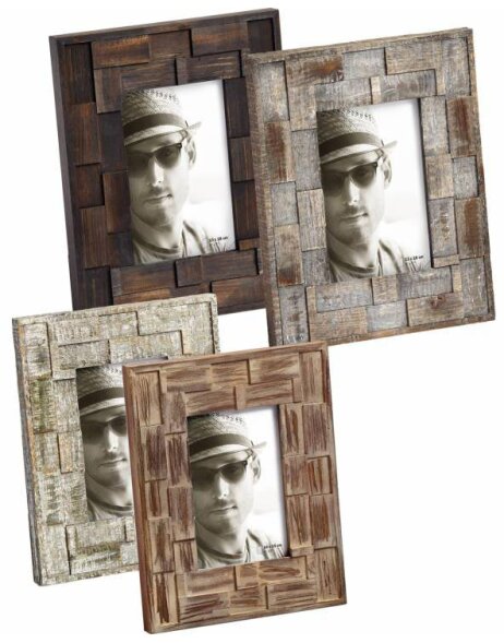 wooden portrait frame LIAM 10x15 cm and 13x18 cm 4 colour
