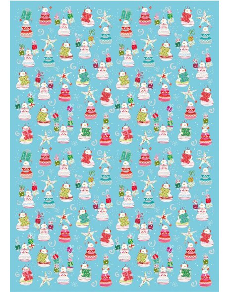 Wrapping paper Fun Snowman Turnowsky