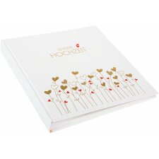 Goldbuch Album ślubny Złote serca 30x31 cm 60 białych stron