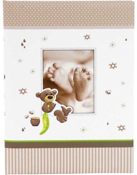 Gold Book Baby Diary Honey Bear 21x28 cm 44 ilustrowane strony