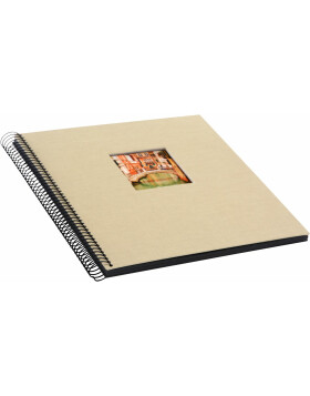 Goldbuch Spiralalbum Bella Vista Trend sand 29x28 cm 40 schwarze Seiten