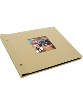 Goldbuch álbum con tapa de rosca Bella Vista arena 30x25 cm 40 páginas negras