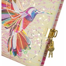 Goldbook diary Flower Hummingbird 16,5x16,5 cm 96 white pages