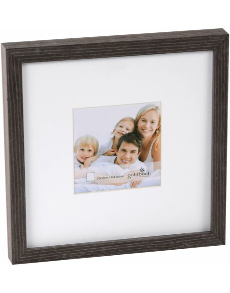 Wooden photo frame Siena anthracite 10x10 cm