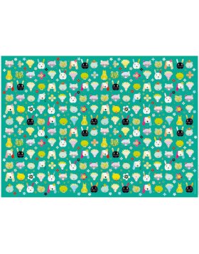 Gift wrap Heads up green 50x70 cm