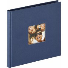 Walther Design-Fotoalbum Fun blau 18x18 cm 30 schwarze Seiten