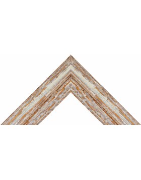 Vetro antiriflesso cornice in legno H740 bianco 20x40 cm