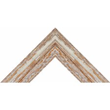 Vetro antiriflesso cornice in legno H740 bianco 30x60 cm