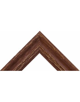 Anti-reflective glass wooden frame H740 brown 13x13 cm