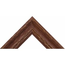 Espejo Vidrio Marco de madera H740 marrón 50x70 cm