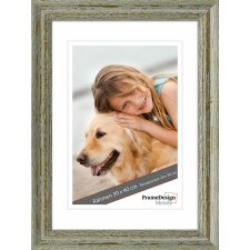 Museum glass wooden frame H740 gray 10x15 cm