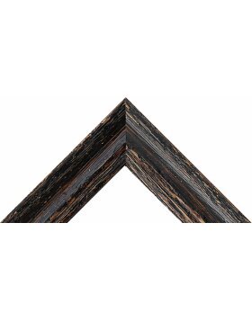 Verre antireflet Cadre en bois H740 noir 13x13 cm