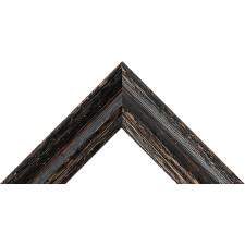 Rama drewniana ze szkła muzealnego H740 czarna 13x18 cm