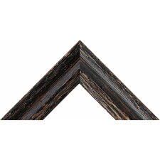 Vidrio acrílico marco de madera H740 negro 30x60 cm