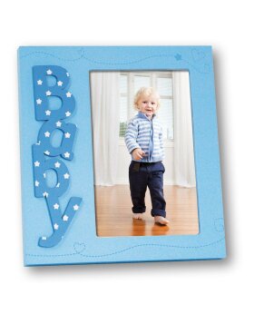 Cadre photo bébé Marzia rose et bleu 7x10 cm et 10x15 cm