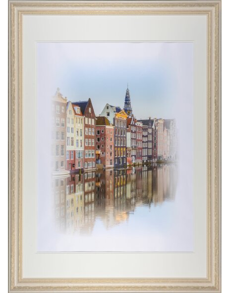 Cadre en bois Capital Amsterdam blanc 70x100 cm