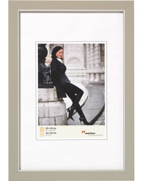Marie wooden frame with silver edge