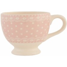 6CE0125P Clayre Eef dotted cup - rose-natural