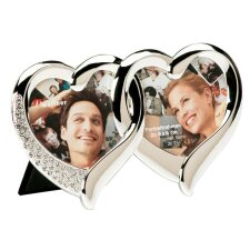 Cadre double portrait en métal TWIN HEART