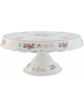 6CE0436 Clayre Eef Cake Plate ROMANTIC - wit