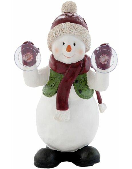 6pr0670 Clayre Eef - Raamdecoratie figuur sneeuwpop