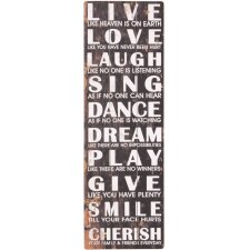 Decoration Live Love Laugh Sing 33x100 cm