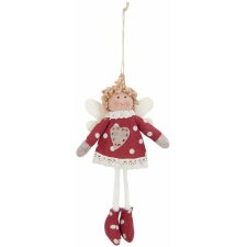 doll red-white in the size 17 cm