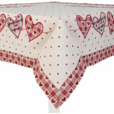 Tablecloth S011.001 hearts red