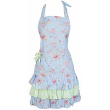 KT041.003 Clayre Eef apron FLOWERS blue