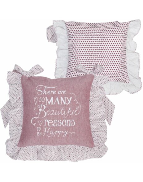 40x40 cm My Lovely Home II pillowcase red