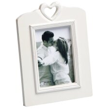Wooden frame White Heart 10x10cm - 15x20 cm