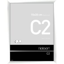 Nielse alu frame C2 Glossy White 15x20 cm