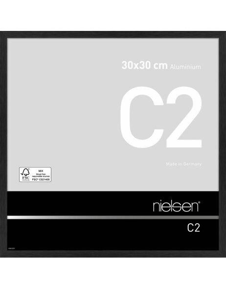 Nielsen Aluminium lijst c2 30x30 cm zwart mat