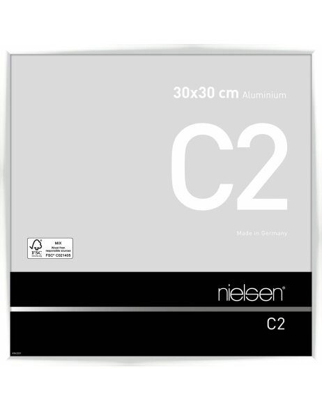 Nielsen Alurahmen C2 30x30 cm wei&szlig; glanz