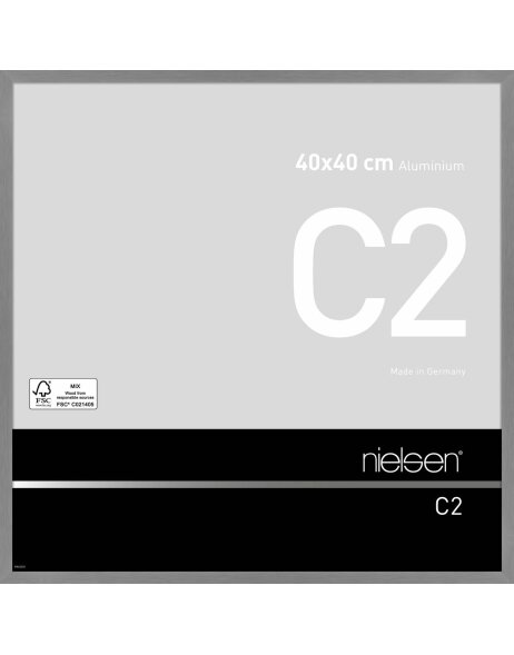 Cadre alu Nielsen C2 40x40 cm structure gris mat