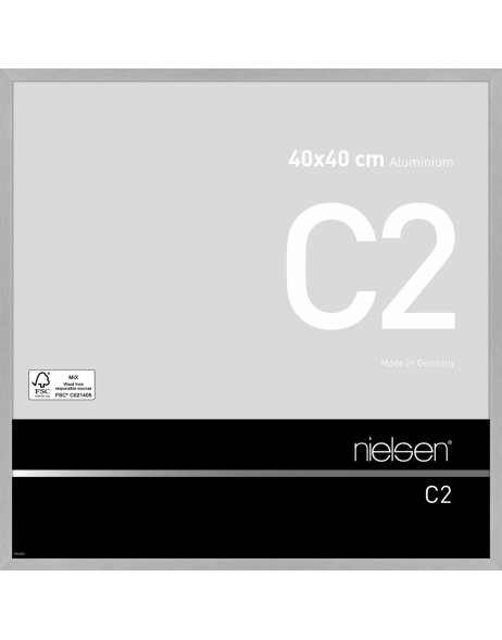 Cadre alu Nielsen C2 40x40 cm structure argent mat
