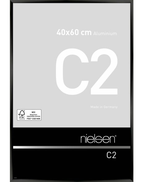 Nielsen Alurahmen C2 40x60 cm eloxal schwarz glanz