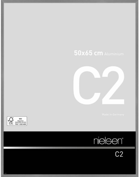 Nielsen Alurahmen C2 50x65 cm struktur grau matt